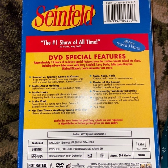 Seinfeld 2 DVD set of seasons 3 & 4. Has loads of add on footage and trivia. - Picture 3 of 3